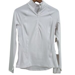 Athleta White Athletic 1/2 Zip Pullover Womens Size XS